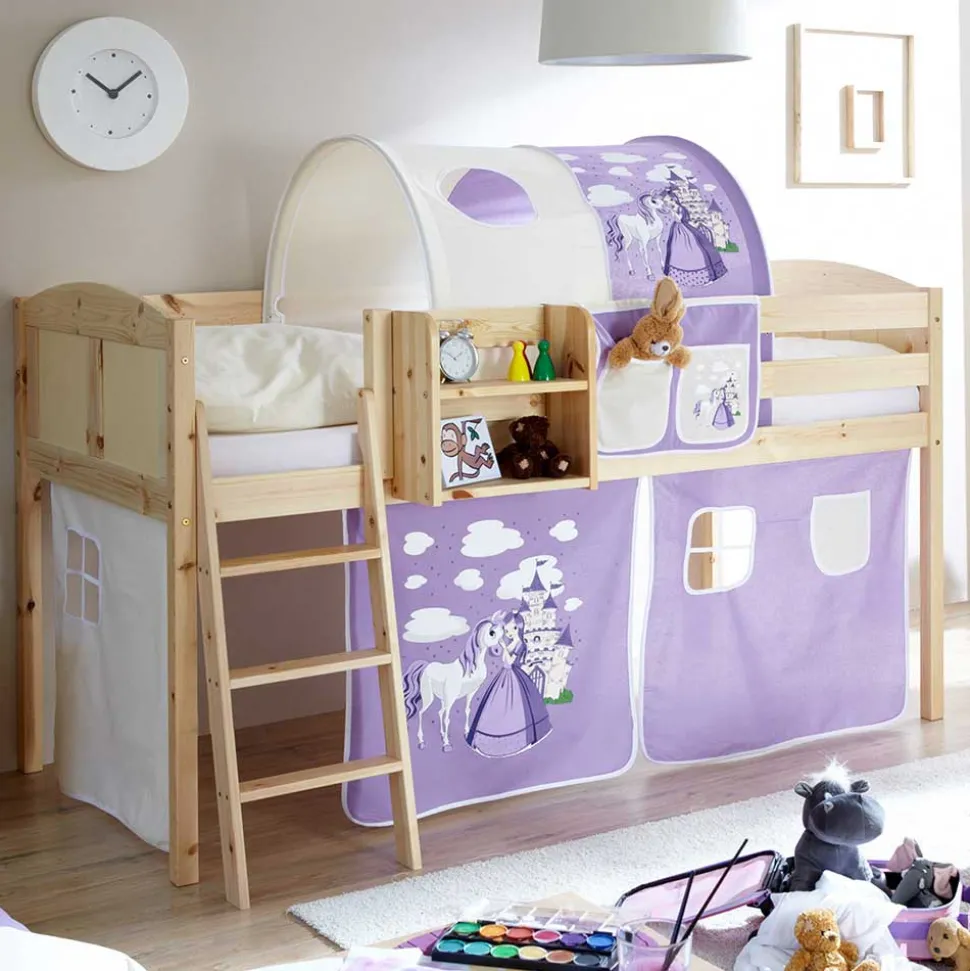 Halbhohes Prinzessinbett in Lila - Omarai
