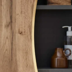 Halboffener Badschrank in Wildeiche Optik - Breznia