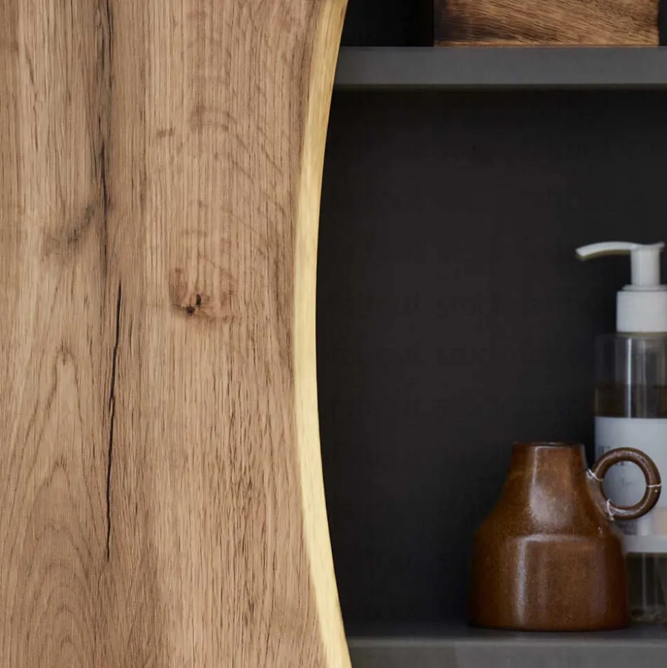 Halboffener Badschrank in Wildeiche Optik - Breznia