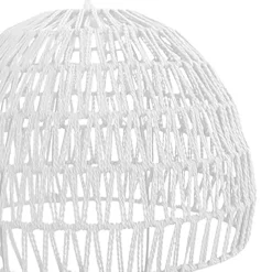 Halbrunde Hängelampe im Scandi Style in Weiß - Biatrore