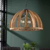 Halbrunde Hängelampe mit Schirm aus Holz - Tendence