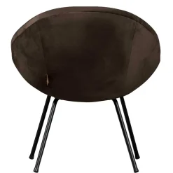 Halbrunder Cocktailsessel in Anthrazit Samt - Savuta