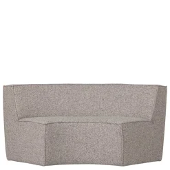 Halbrundes Esstisch-Sofa in Beigegrau meliert - William