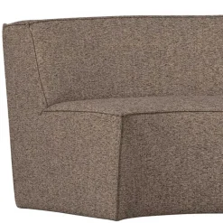 Halbrundes Esstisch-Sofa in Dunkelbraun - Sentiagamo