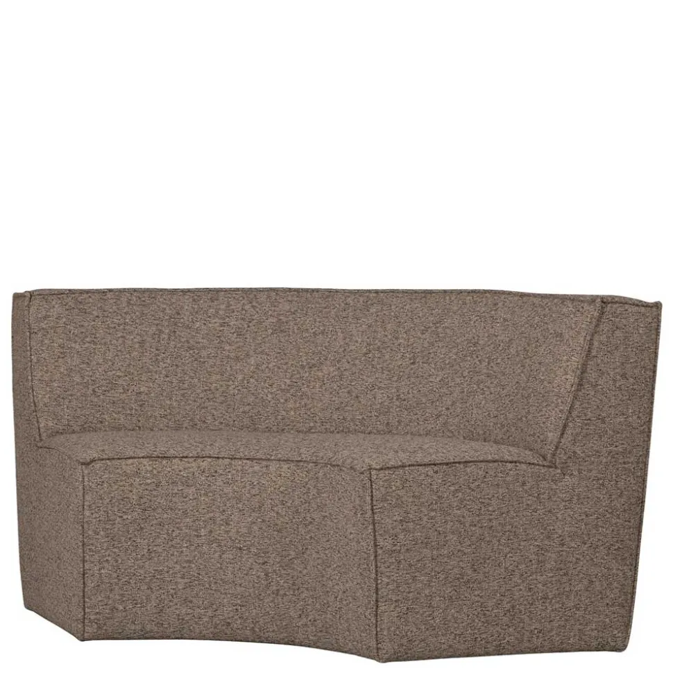 Halbrundes Esstischsofa in Dunkelbraun - Sentiagamo