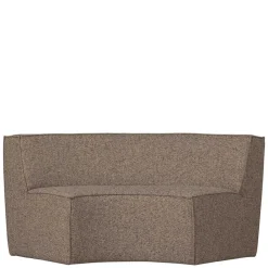 Halbrundes Esstischsofa in Dunkelbraun - Sentiagamo