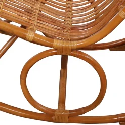 Handgearbeiteter Schaukelstuhl aus Rattan Geflecht - Ledro