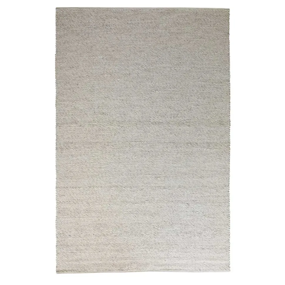 Handgefertigter Wollteppich in Beigegrau - Flexin