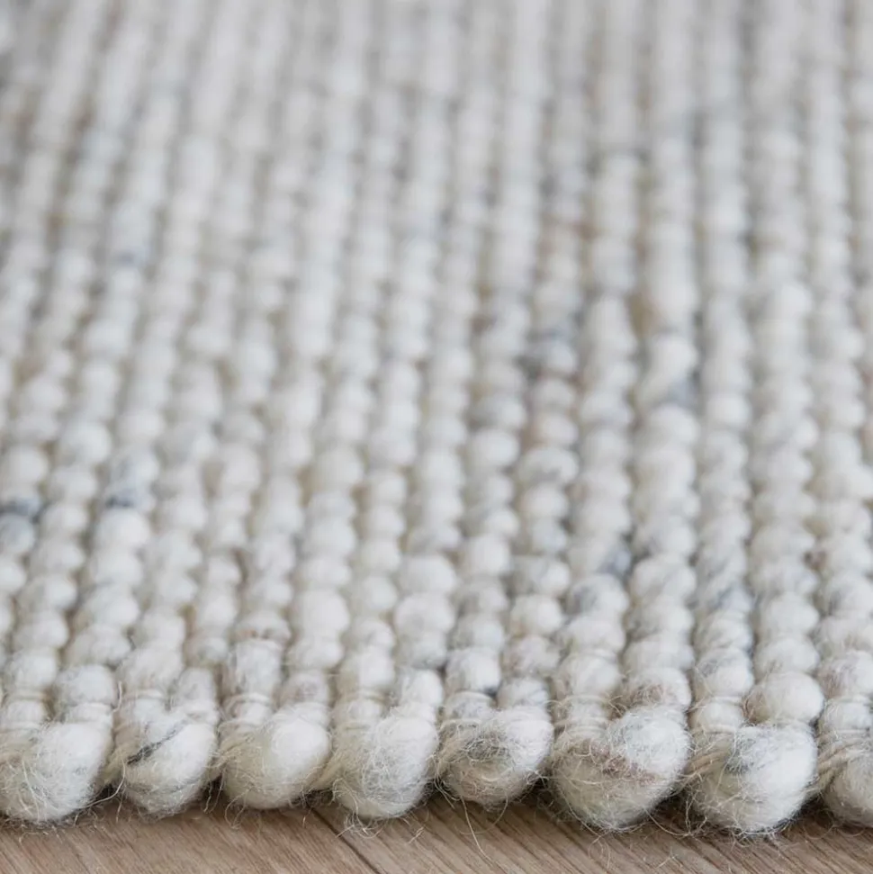 Handgefertigter Wollteppich in Beigegrau - Flexin