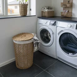 Handgeflochtener Wäschekorb aus Papier Geflecht - Rain