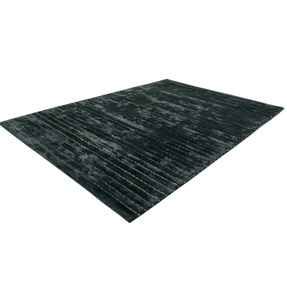 Handgewebter Teppich aus Wolle & Viskose gestreift - Setca