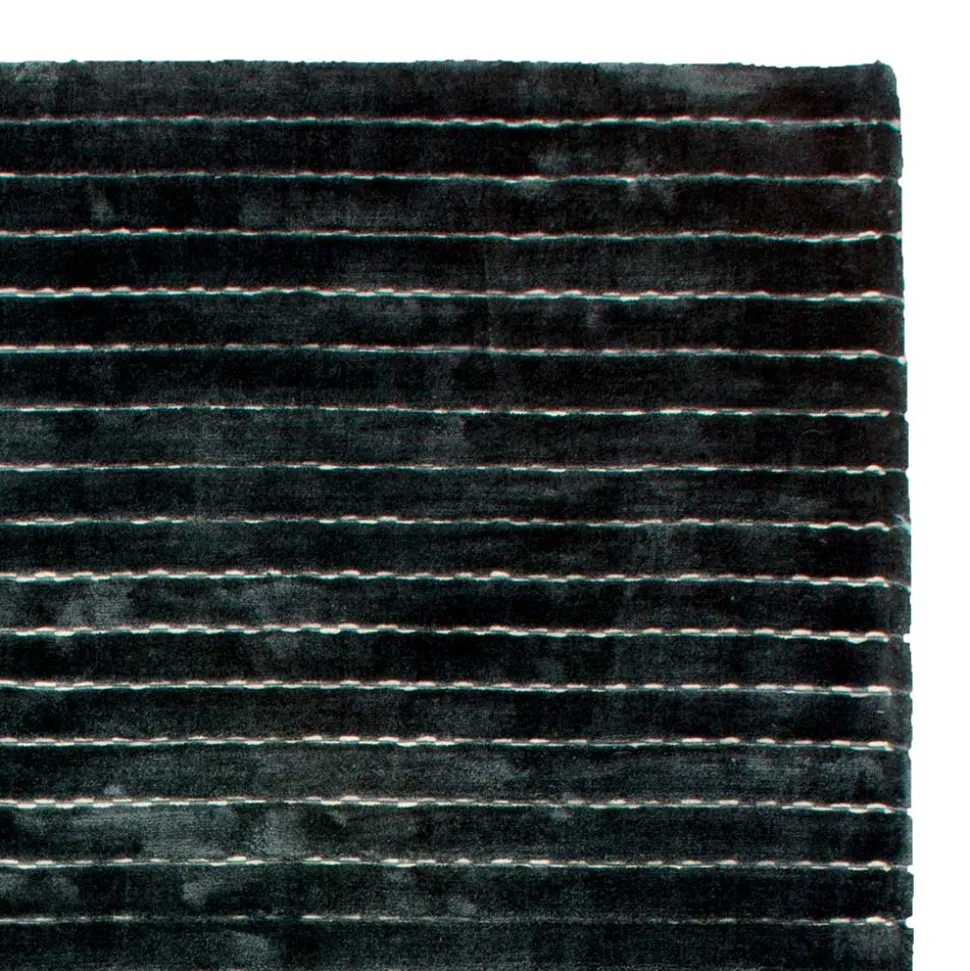 Handgewebter Teppich aus Wolle & Viskose gestreift - Setca