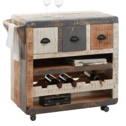 Hausbar Barwagen aus Massivholz mehrfarbig - Faszinata