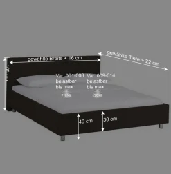 Hübsches Polsterbett Kara in Braun