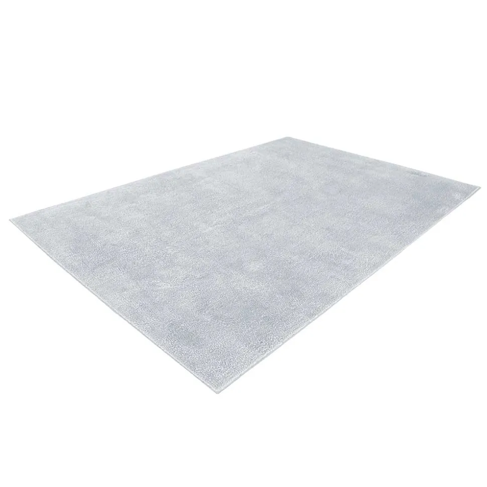 Hellblauer Teppich mit Hochflor - Nadescha