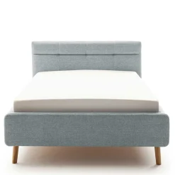 Hellblaues Polsterbett mit Bettkasten - Annelie