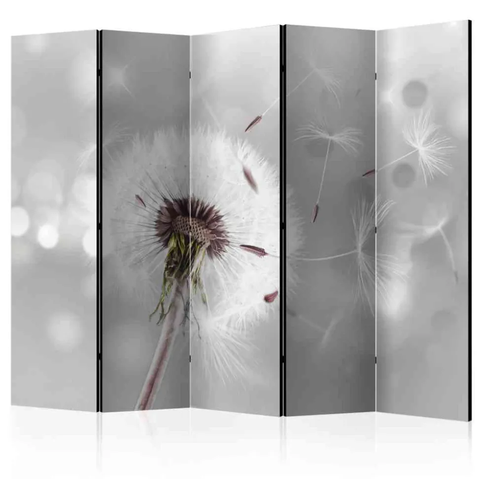 Heller Leinwand-Paravent Pusteblume - Artjes