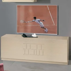 Helles Esche TV Board mit Klappe - Odillava