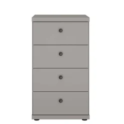 Hellgraue Hochkommode 47x86x42 cm - Ridonna