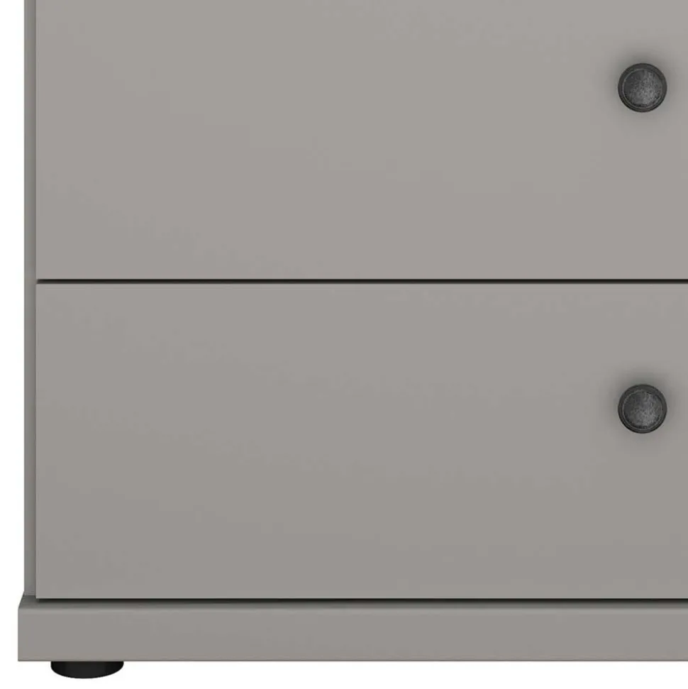 Hellgraue Kommode mit vier Schubladen - Ridonna