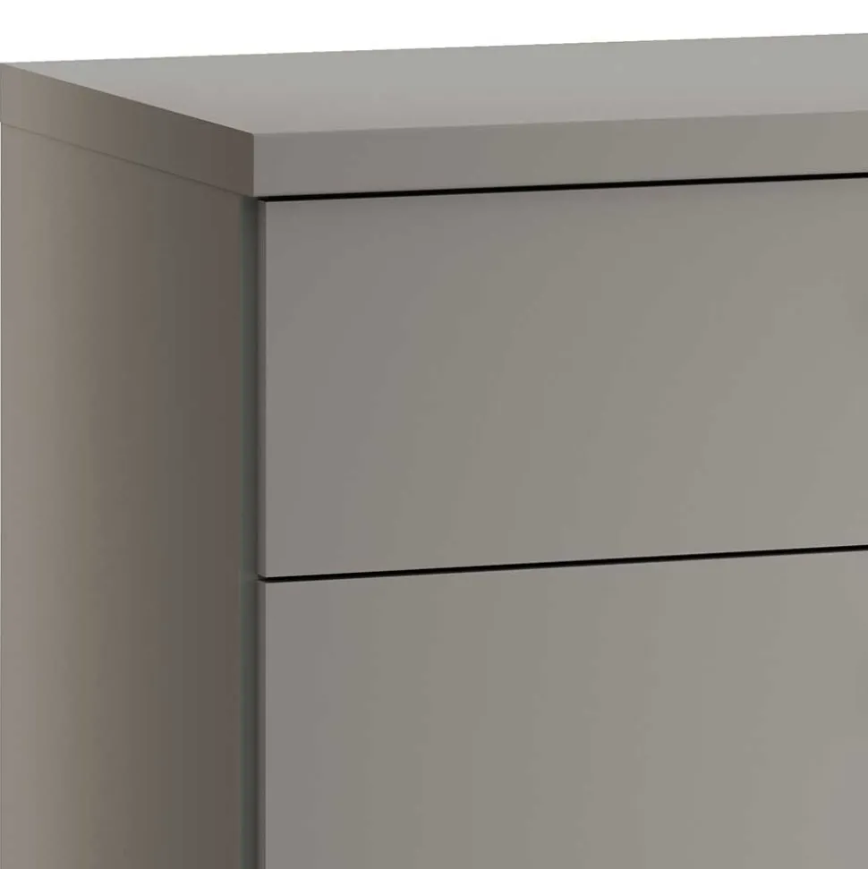 Hellgraue Kommode mit vier Schubladen - Ridonna