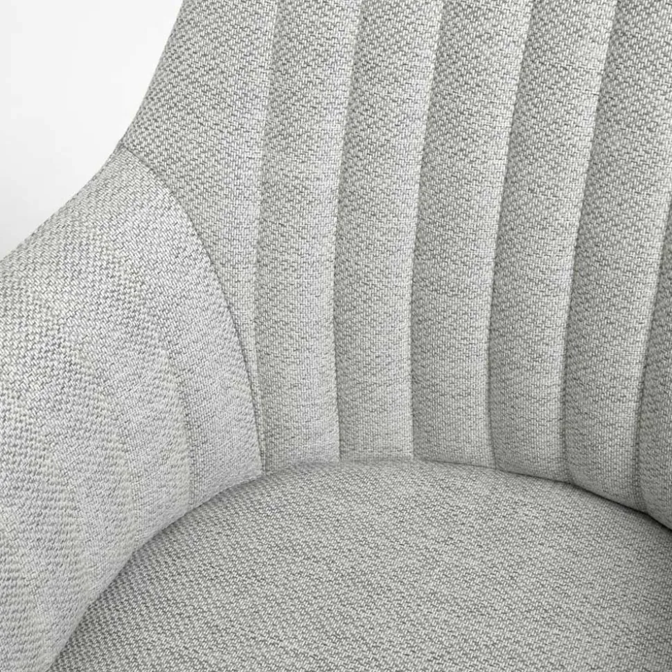 Hellgrauer Bürostuhl mit Armlehnen - Ubinro