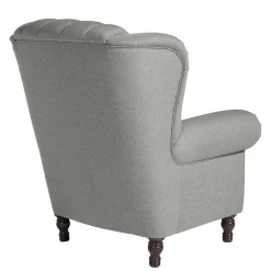 Hellgrauer Chesterfield-Sessel mit Ohren - Barreff