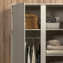Hellgrauer Kleiderschrank in modernem Design - Bai