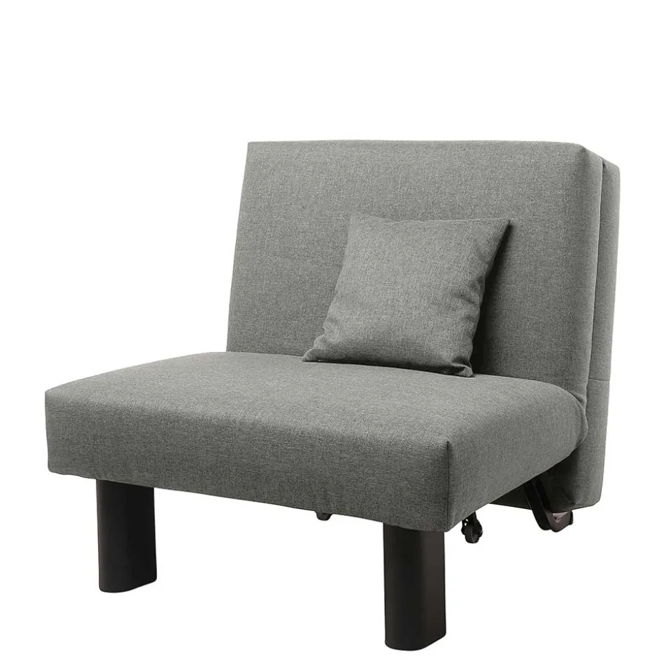 Hellgrauer Schlafsessel mit 85 cm Breite - Miracella