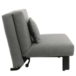 Hellgrauer Schlafsessel mit 85 cm Breite - Miracella