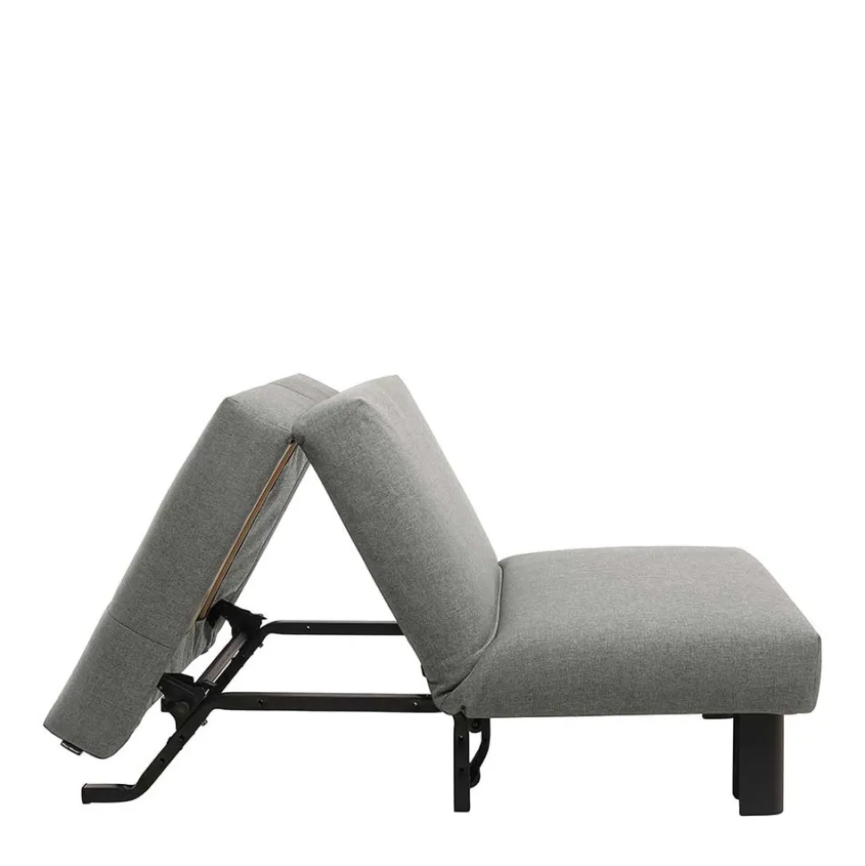 Hellgrauer Schlafsessel mit 85 cm Breite - Miracella