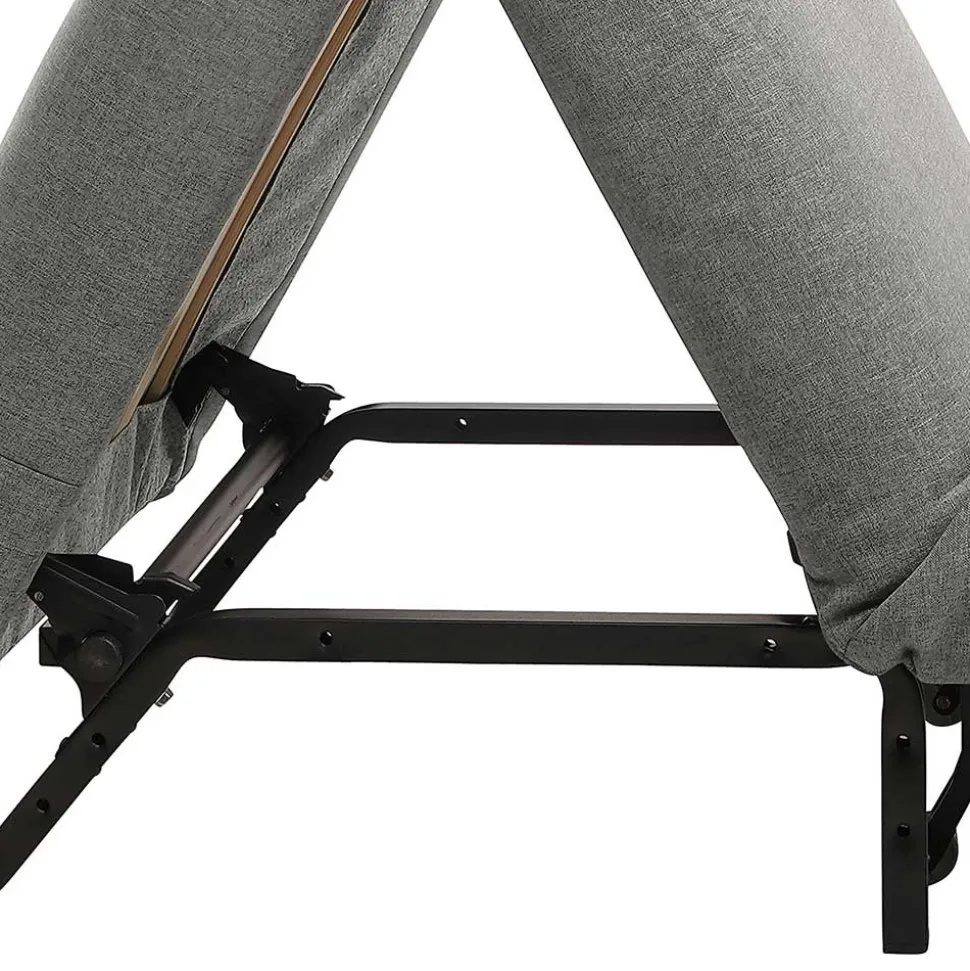 Hellgrauer Schlafsessel mit 85 cm Breite - Miracella