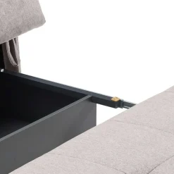 Hellgraues Schlafsofa mit Bettkasten - Bino