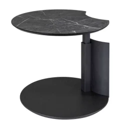 Höhenverstellbarer Beistelltisch in Marmor Optik Anthrazit - Holdin