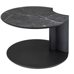 Höhenverstellbarer Beistelltisch in Marmor Optik Anthrazit - Holdin