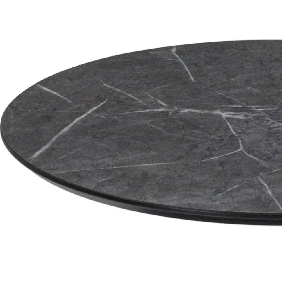 Höhenverstellbarer Beistelltisch in Marmor Optik Anthrazit - Holdin