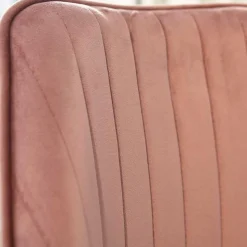 Höhenverstellbarer Bürostuhl in Rosa Samtbezug - Navanna