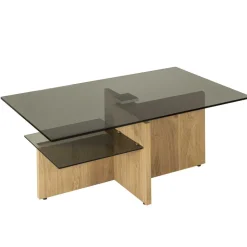 Höhenverstellbarer Couchtisch aus Parasolglas - Bonifazio