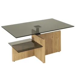 Höhenverstellbarer Couchtisch aus Parasolglas - Bonifazio