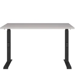 Höhenverstellbarer Office-Tisch in Hellgrau - Clemeta