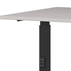 Höhenverstellbarer Office-Tisch in Hellgrau - Clemeta