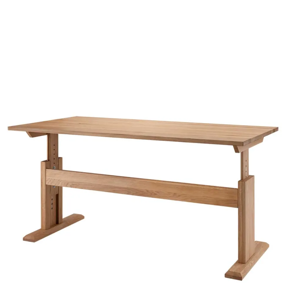 Höhenverstellbarer Schreibtisch aus Wildeiche - Rosenna