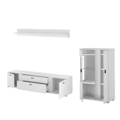 Highboard & TV Board & Wandboard mit LED - Tirol (dreiteilig)