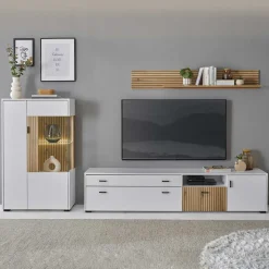 Highboard & TV Lowboard & Wandboard Set - Nenaloro (dreiteilig)