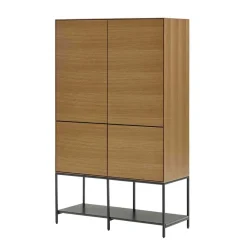 Highboard in Eichefarben und Anthrazit - Utperio