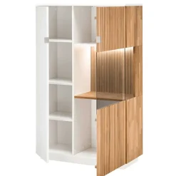 Highboard in Weiß und Eiche Bianco - Miloris