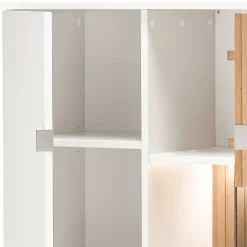 Highboard in Weiß und Eiche Bianco - Miloris