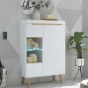Highboard mit Glas im Skandi Design - Ginko
