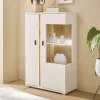 Highboard mit Glas und Licht modern - Racelyn