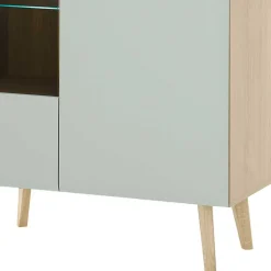Highboard mit Glaseinsatz - Armina
